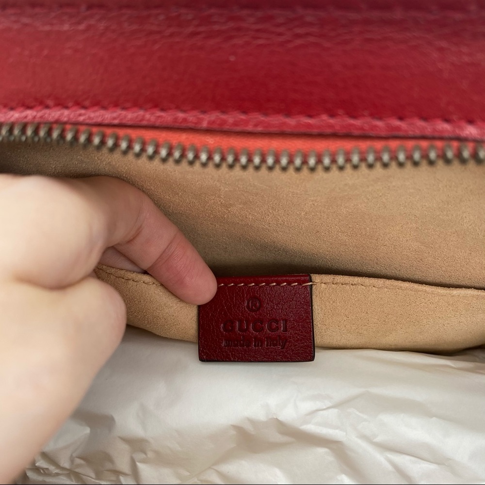 Gucci Crossbody Small Re(Belle) Red Leather NWT - Picture 8 of 11